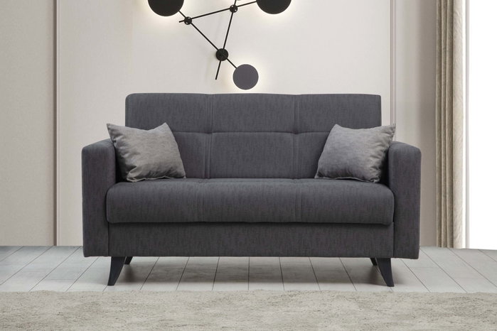 Atelier Del Sofa Polya - Sofá cama de 2 plazas Gris oscuro Atelier Del Sofa Polya - Sofá cama de 2 plazas Gris oscuro
